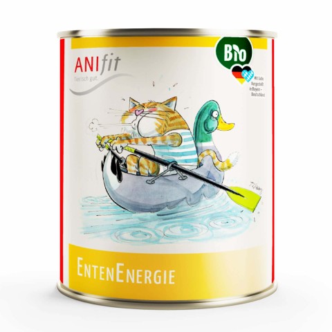 Katze Nassfutter BIO EntenEnergie 800g 6 Stück -1- Anifit
